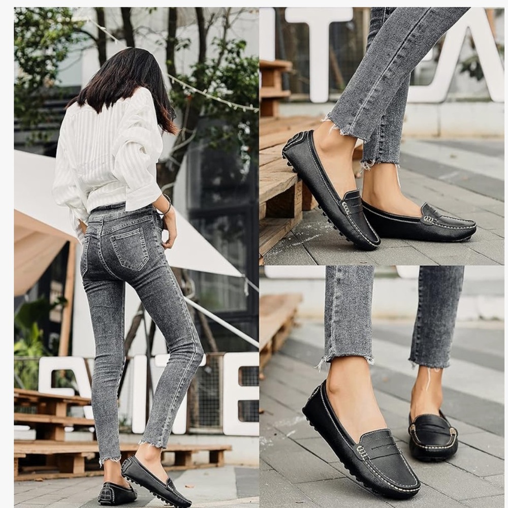 Artisure Black Leather woman’s Loafers - Picture 5 of 12